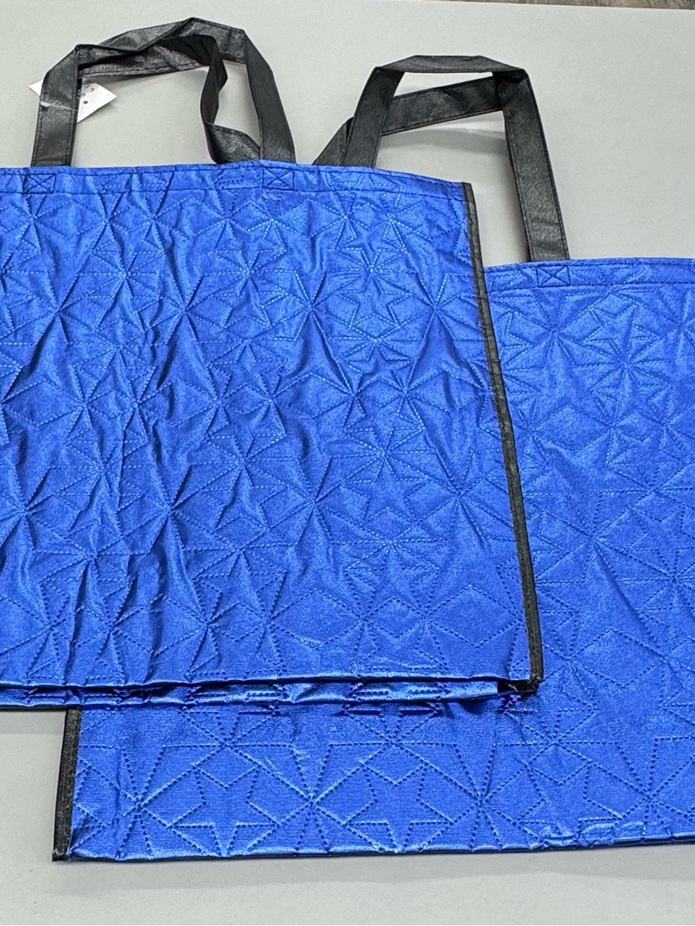 Blue Quilted Stars reusable shopping bag. Homegoods, Marshall’s, TJMax